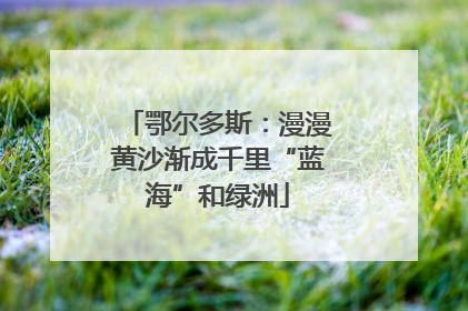 鄂尔多斯：漫漫黄沙渐成千里“蓝海”和绿洲